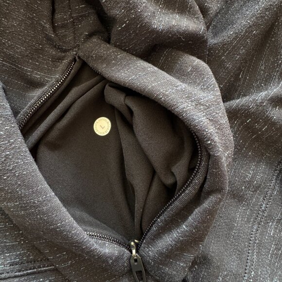 Lululemon Textured Tech Pullover Men's Hoodie Dark Blue Size Large - Picture 3 of 4